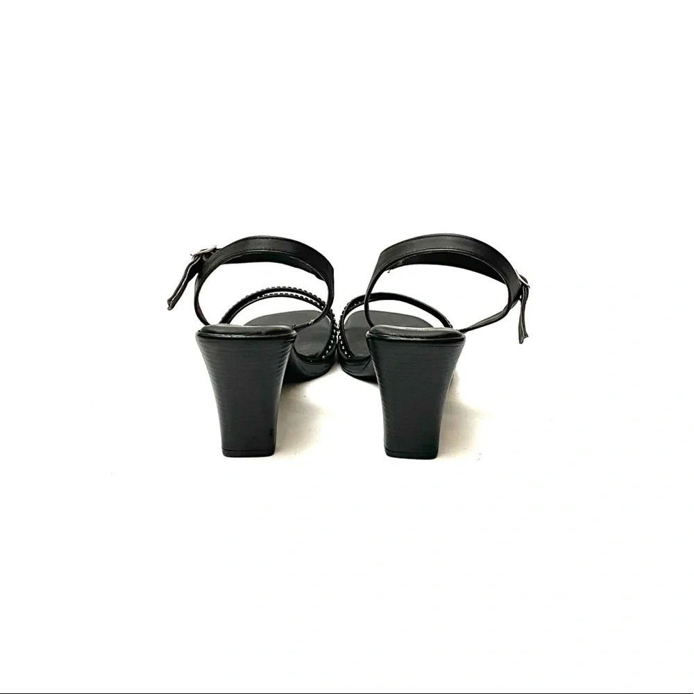 Vintage 1980s deadstock strappy rhinestone heels